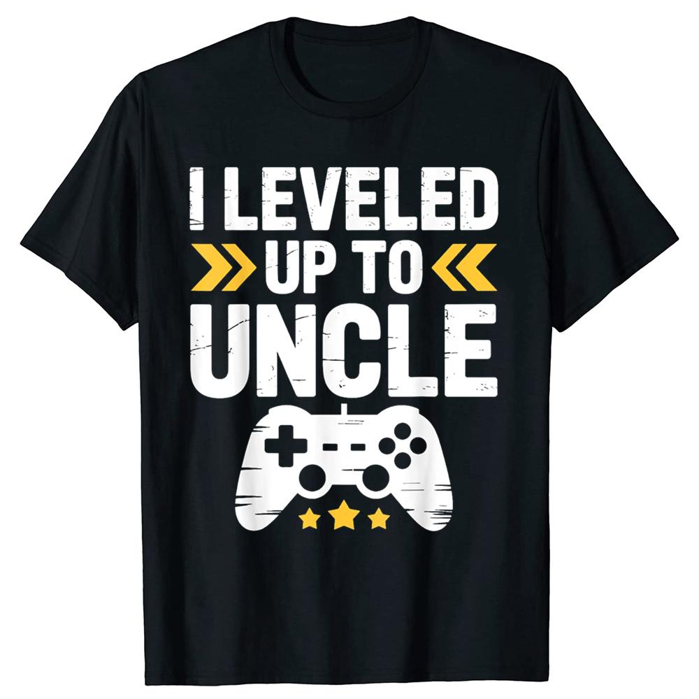 Funny New Promoted To Uncle TShirt Summer Unisex Women Clothing Fashion T Shirts Cotton Short Sleeve Oversized Tshirt Tops