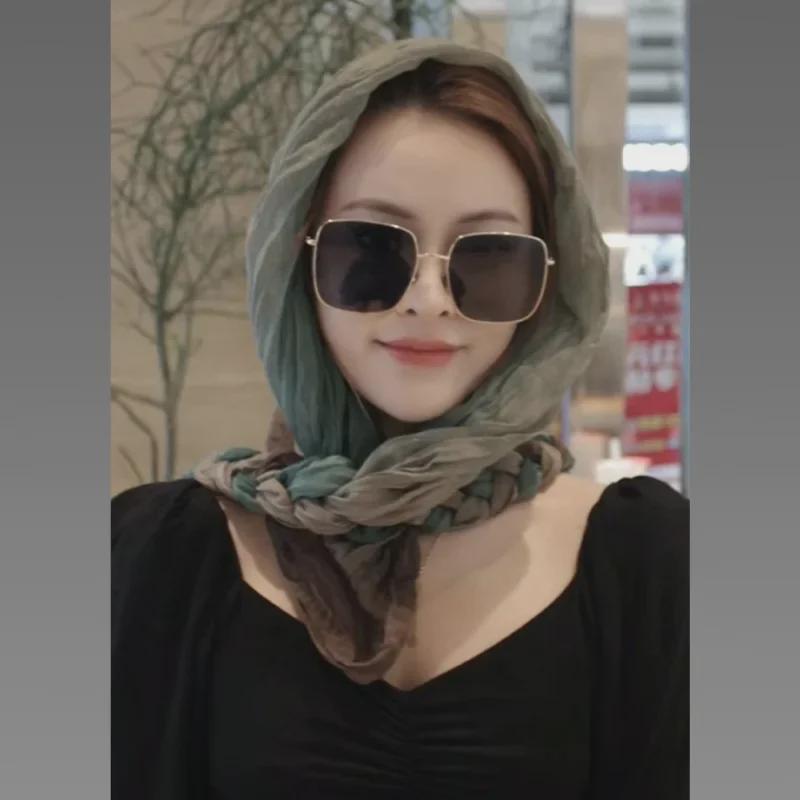 Batic Împletit țesut manual pentru fete - Guler de gât și bandă de cap la modă pentru toamnă/iarnă