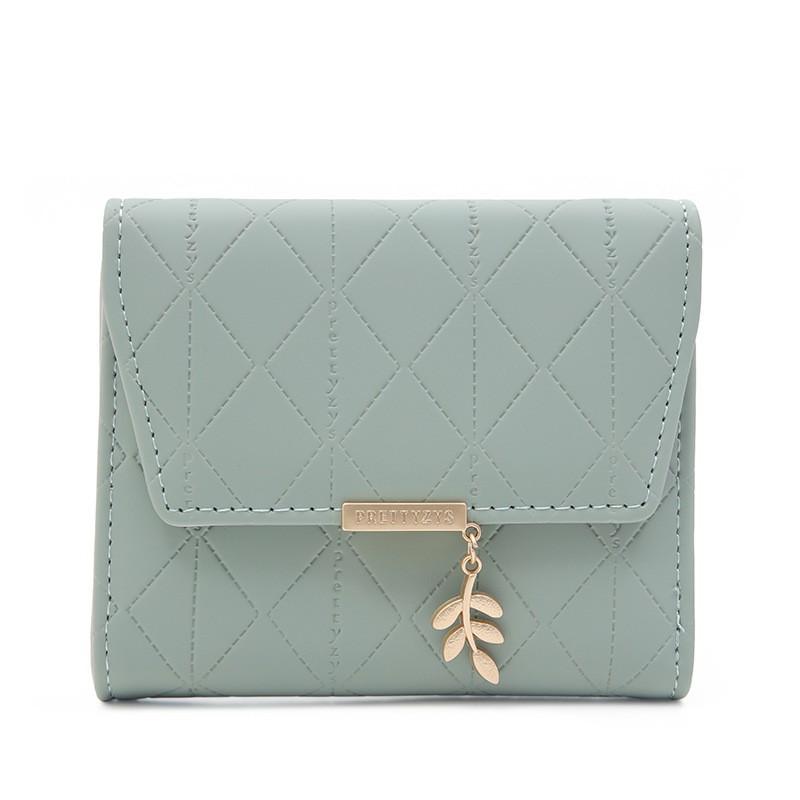 

Короткий кошелек с несколькими отделениями для карт, складной, персонализированный кулон в виде листа