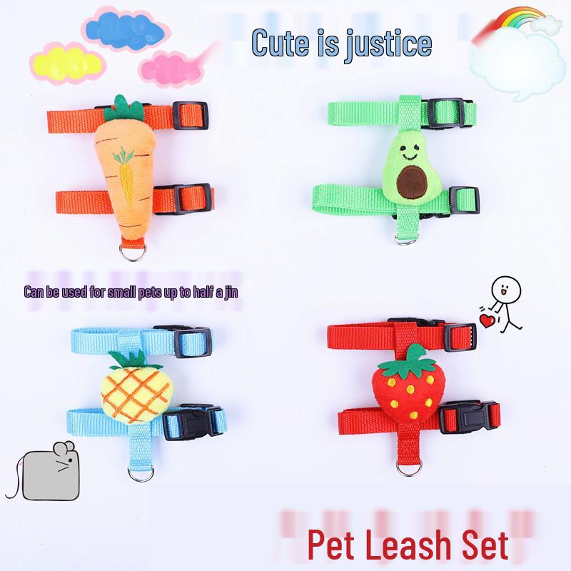 New Cartoon Doll H-Shaped Cat Harness and Dog Leash Set