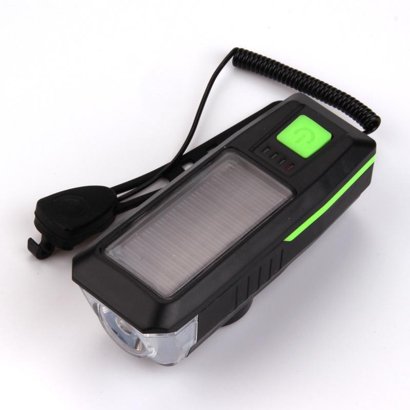Multifunctional USB Rechargeable Solar Bicycle Headlight & Speaker
