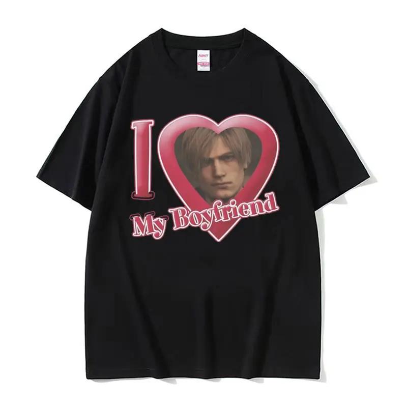 

I Love My Boyfriend Leon S Kennedy Graphic T-shirt Women s Harajuku Cool Fashion T-shirt S