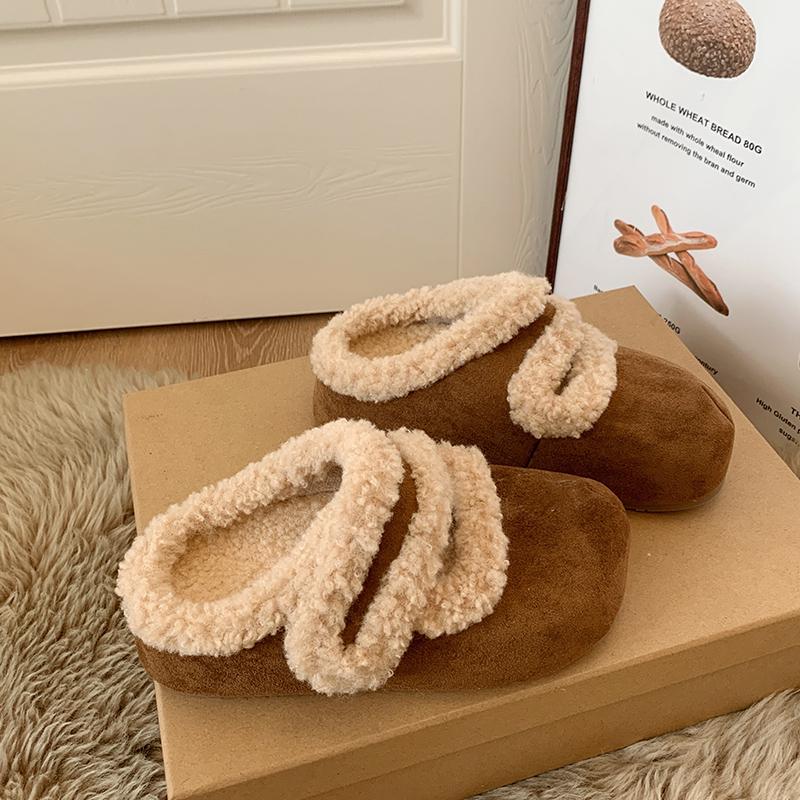 Winter Warm Women Casual Slippers 2026 New Fashion Soft Sole Anti-slippery Versatile Princess Keep Warm Home Shoes Slippers