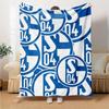 Schalke 04 Printed Flannel Blanket, soft throw for bedroom sofa, washable, Christmas present, great gift.