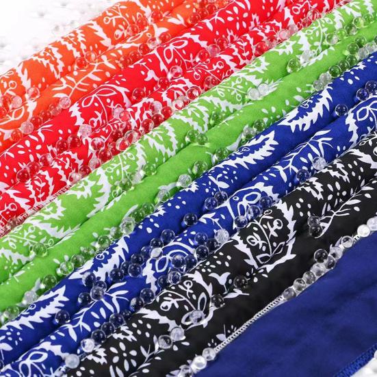 Letní chladivý nákrčník s potiskem Ledový ručník Rychle chladící šátek na hlavu Bandana Udržující chlad Čelenka pro posilovnu Golf Jóga