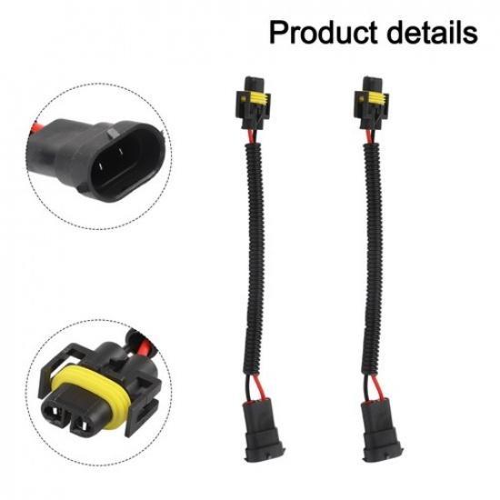 1*H11/ H8/ H9 Extension Wiring Harness Sockets Wire For Headlights Or Fog Lights