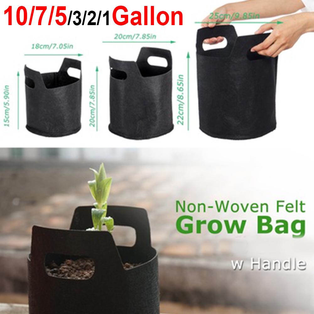 Buy Round Felt Pots Plant Grow Bag Root Vegetable Flowers Container