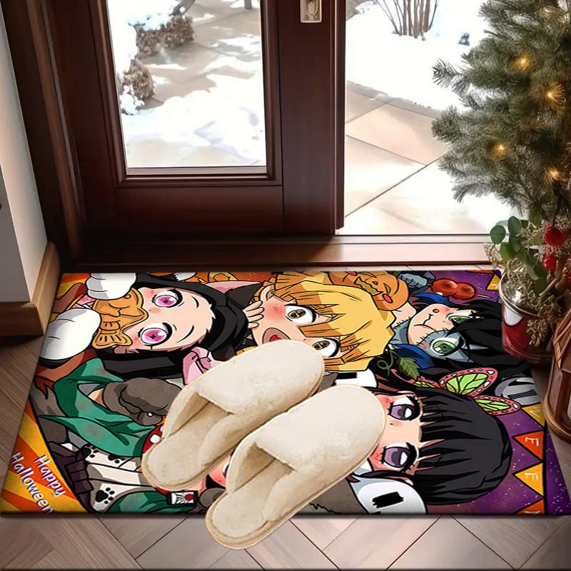 Anime Samurai Warrior's Journey Carpet, Chair Rug,Rug for Office Bedroom Living Rooms, Doormat Decor Fan Gift Christmas Gift