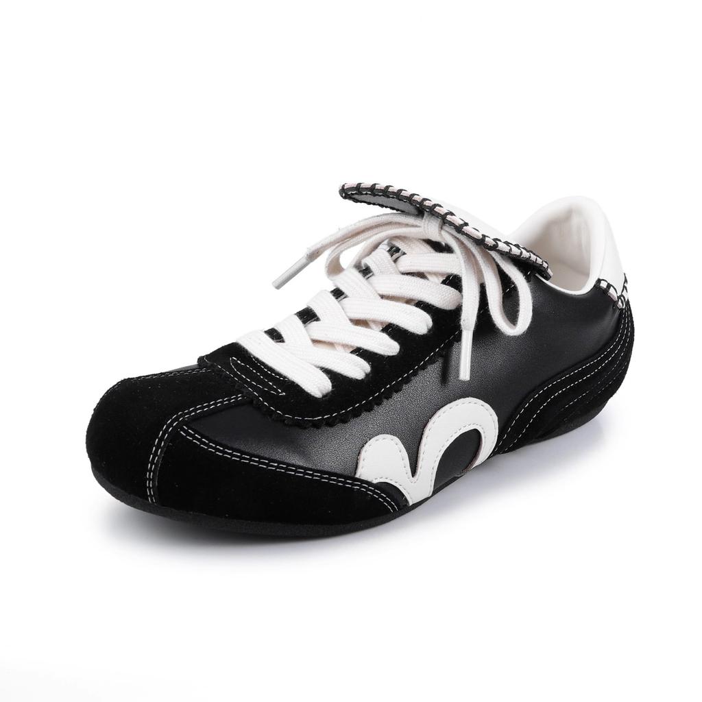 Amanuo Retro Flip-Top Deutsche Trainingsschuhe Damen 2025 Neu Innenhöhe-Erhöhend Runde Zehenpartie Freizeitschuhe Forrest Gump Schuhe Sportschuhe
