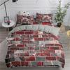 Building Block King Queen Duvet Cover Colorful Brick Bedding Set For Kids Teens Adults Cartoon 2/3pcs Polyester Comforter Cover