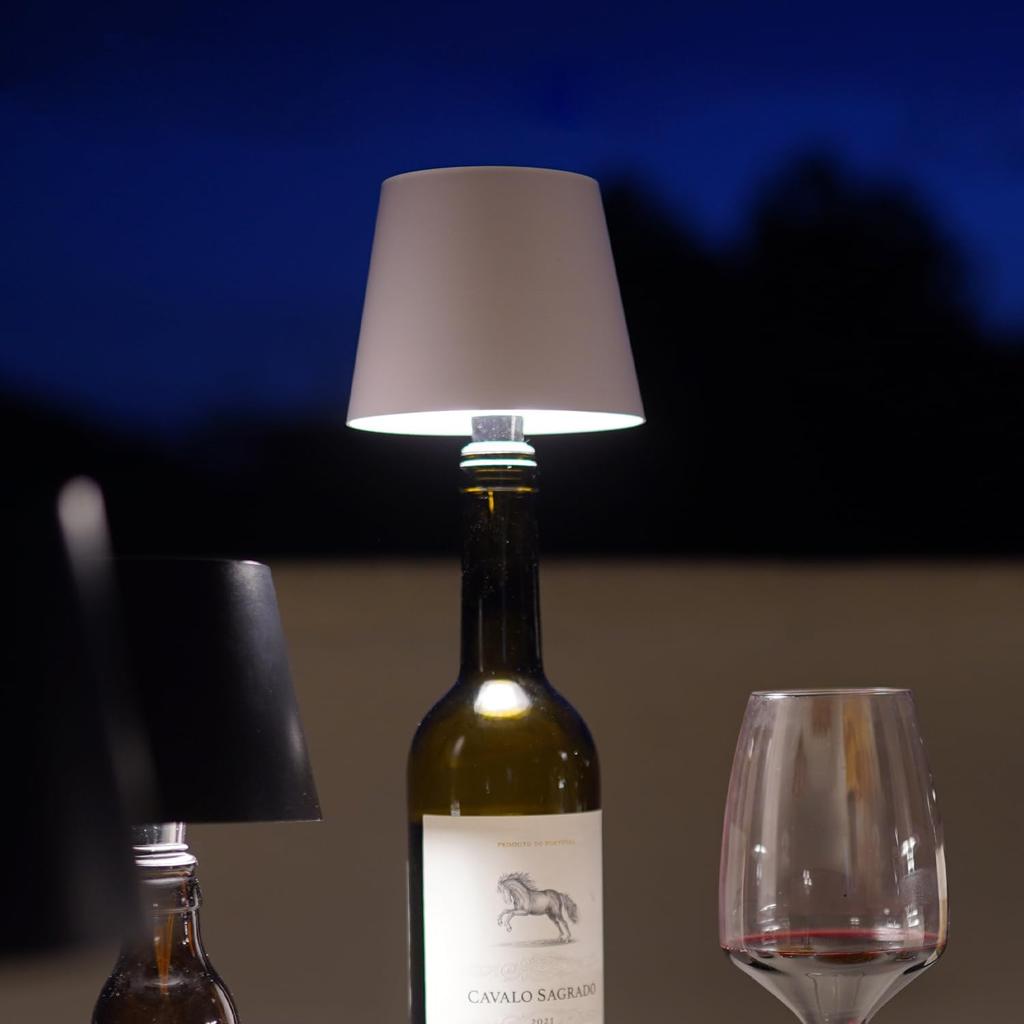 Wireless Wine Bottle Lamp Type-C Charging Touch Control Wine Bottle Light Dimming LED Table Lamp Bar Cafe Atmosphere Night Light