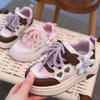 2026 Spring/Autumn Girls' Stylish Low-Top Skate Shoes – Cute, Soft Sole Casual Footwear for Little Girls