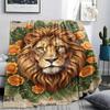 1Pc Animals Avatars Print Flannel Blanket, High Quality Comfortable for All Seasons, Home Decor, Warmth and Comfort, Perfect for Christmas Gifts