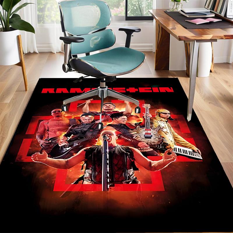 1pc Rammstein3 Design Area Rug - Non-Slip, Soft & Cozy Floor Mat for Living Room, Bedroom, Office - Indoor/Outdoor Decorative Carpet