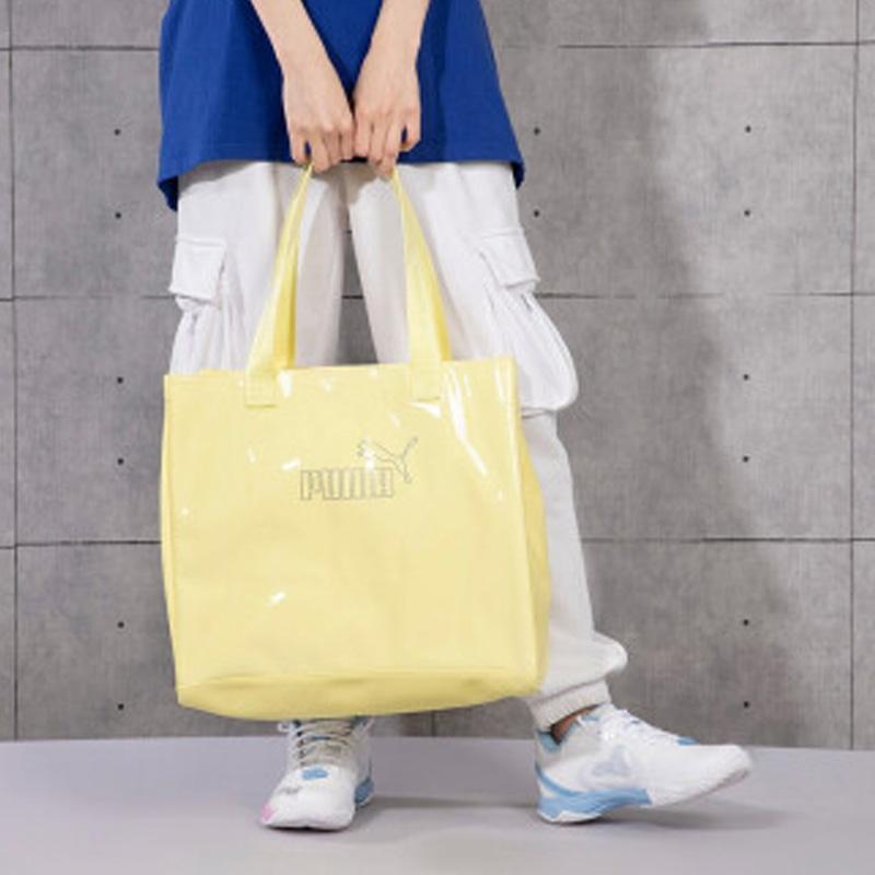 New PUMA PU Tote Bag, Shopping Bag, Shoulder Bag Regular Women's Bright Yellow 077919-03