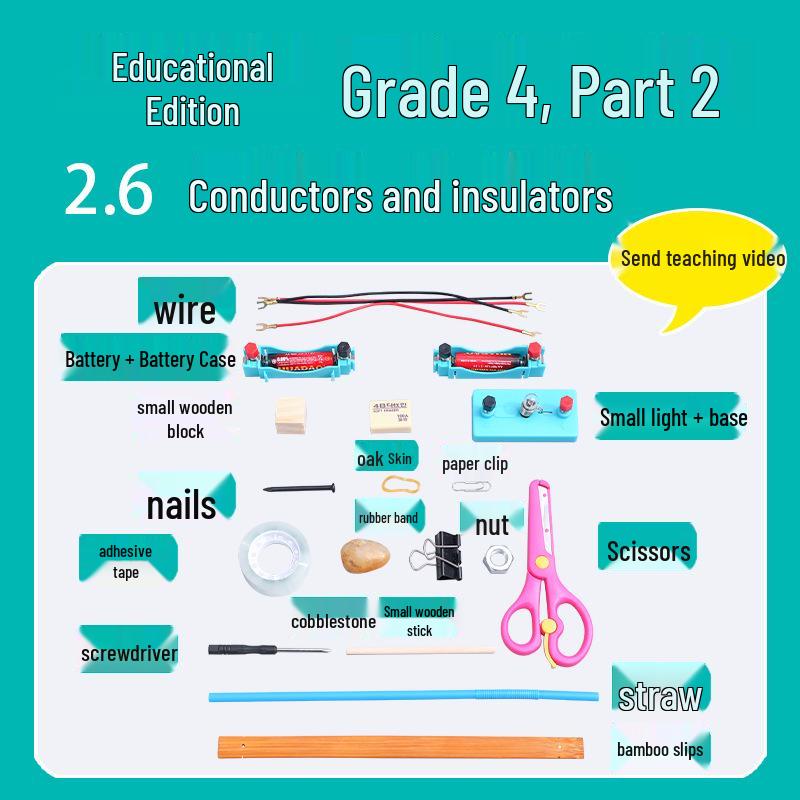 

4th Grade Science Experiment Kit: Conductors & Insulators