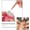 Five-piece set of double-headed metal nail brushes, ladies' nail brushes nail oil brushes nail tool cleaning brushes nail design