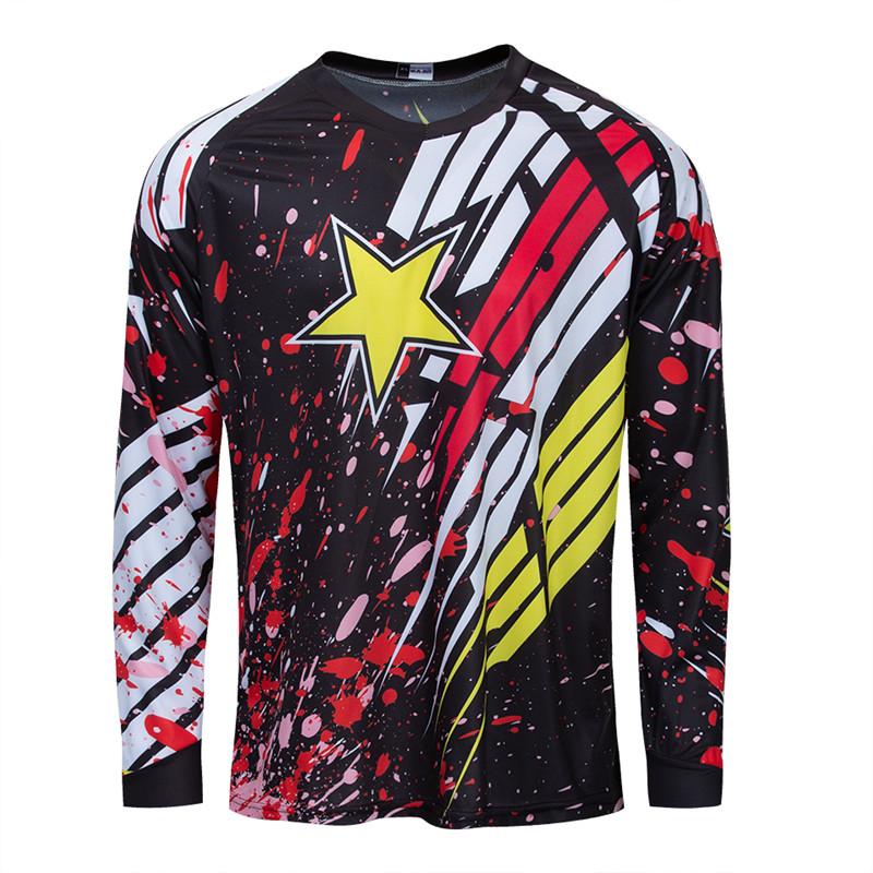 Maglia da Ciclismo Traspirante da Uomo a Manica Lunga Downhill Bike mtb Jersey DH BMX Maglietta Offroad Abbigliamento Motociclistico Top Maglia Motocross