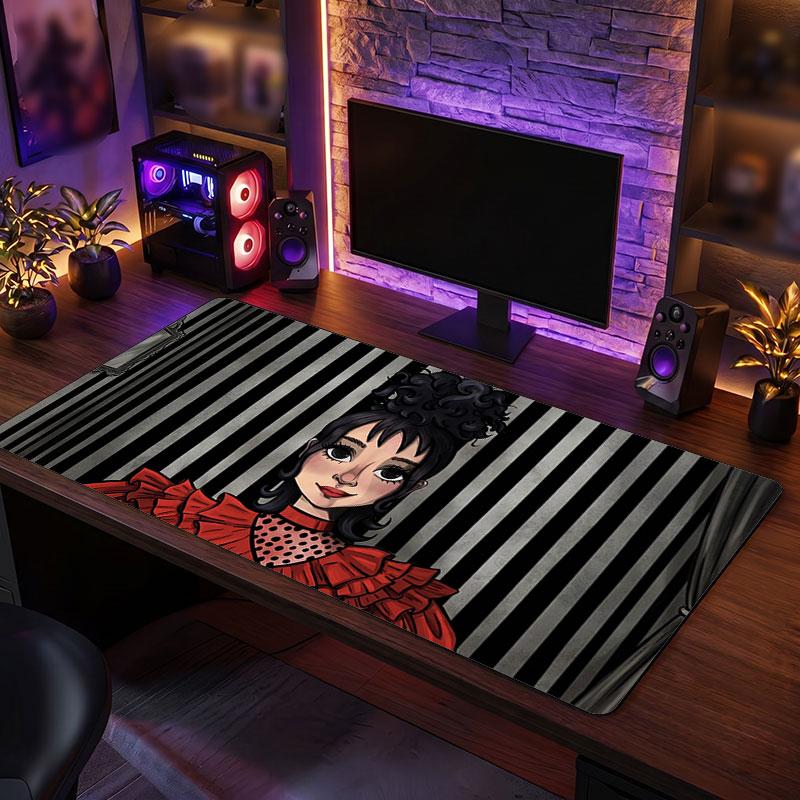 Big Mouse PadBeetlejuice Lydia Deetz Extended Soft Desk Mat Gaming Office Computer Table Decor Mat