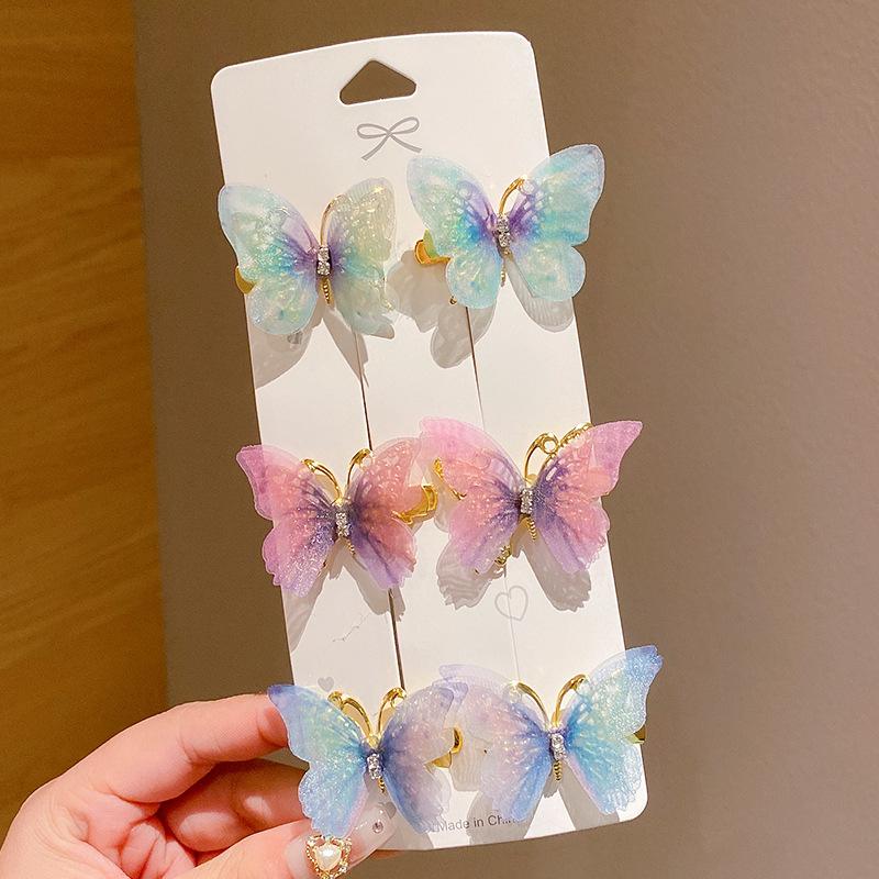 Super Fairy Butterfly Hair Clips for Girls,Cute Barrettes, Lovely Hair Accessories,Side Bangs Clips for Toddlers & Little Girls.
