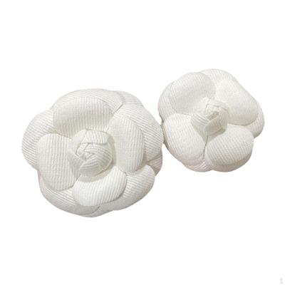 2 Stück Kamelienblüten-Broschen Brosche für Damen Korsage Handgefertigt Haarspange