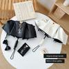 High-Quality Automatic Folding Umbrella for Women, Suitable for Both Sunny and Rainy Weather, Durable and Thickened with Black Coating for Sun