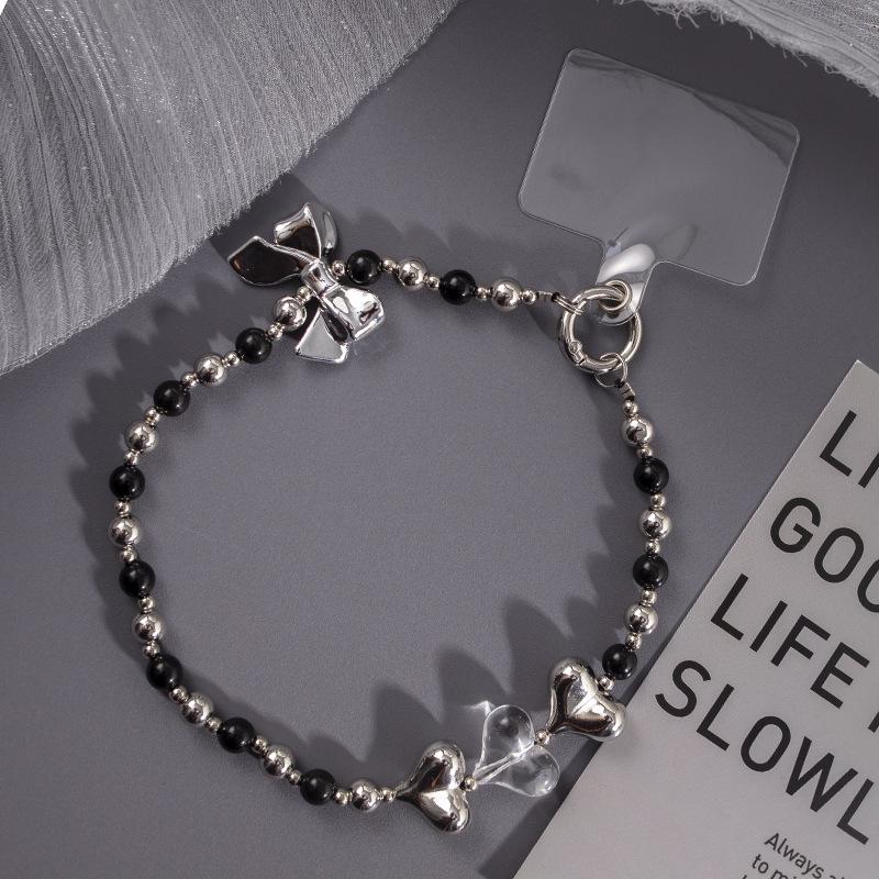 Pinke Schleife Dopamin Handyband: Anti-Verlust Galvanisierte Kette Handgelenkschlaufe