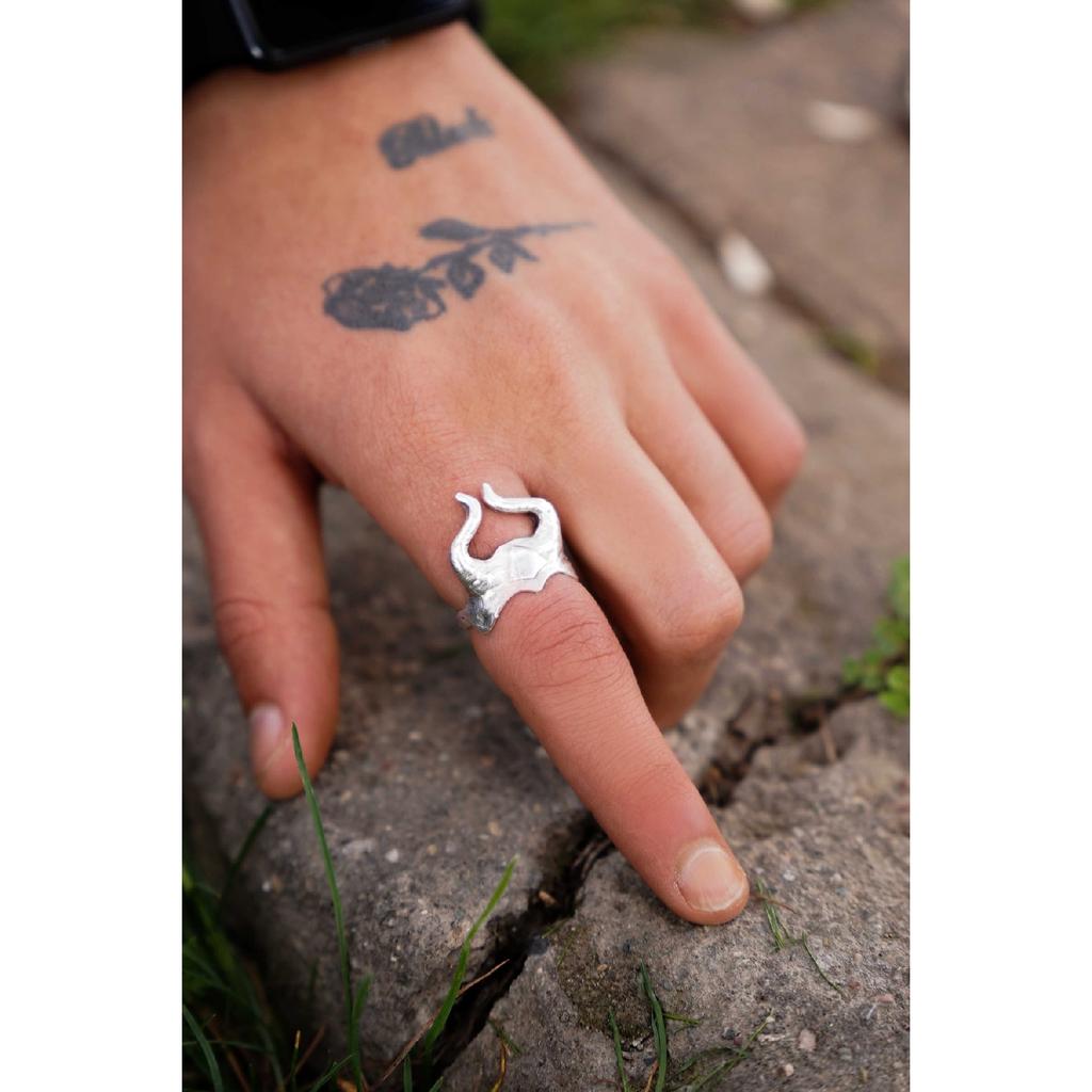 Wikinger-Helm, gehörnter Helm, verstellbarer Ring