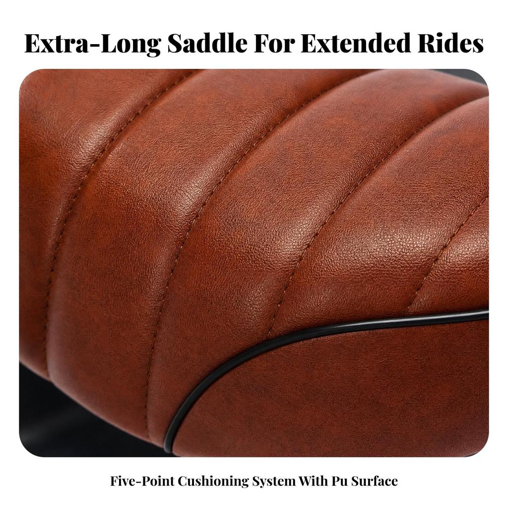 PU Leather Cycle Saddle with Filling Supportive Contoured Electric Seat