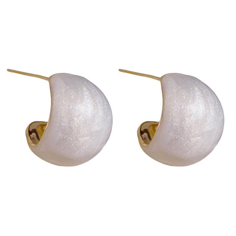 Female Niche Simple Retro Fashion Versatile C-shaped Earrings 1 pair
