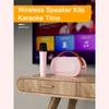 Mini BT Karaoke Machine Karaoke Speaker con microfoni wireless Effetto luce colorata abbagliante per