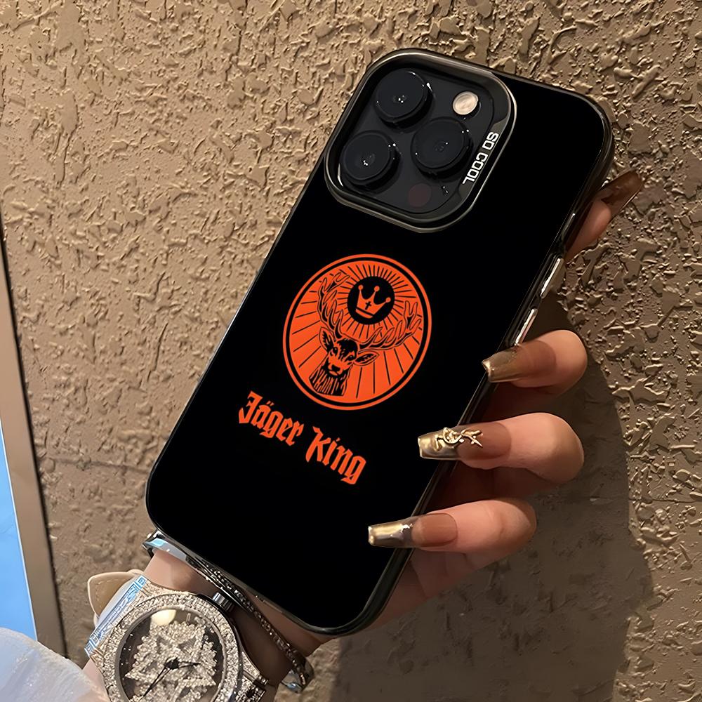 Classic J-Jager-Meister Phone Case For 17 Air IPhone 16 Pro Max 15 14 Plus 12 13 X XS Max 11 Colorful Silver Cover