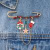 Fashion Christmas Brooch Pin For Women Men Santa Claus Snowflake Christmas Tree Bell Enamel Brooch New Year Xmas Decoration Gift