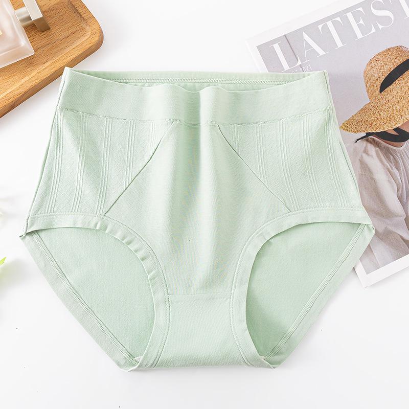 Plus Size High-Waisted Antibacterial Cotton Briefs for Middle-Aged & Elderly Women
