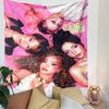 Girl Group Tapestry Wall Hanging, Four Women Trendy Poster Art, Music Wall Decor for Bedroom Living Room Dorm