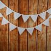 Ins-Stil Weiße Baumwoll-Dreiecksfahne – Dekoration für Kindergeburtstage & Hochzeiten
