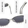 Trendy Elegant Sunglasses Crystal Embellished Metal Frame Polarized Lens Lightweight Design For Birthday Girl
