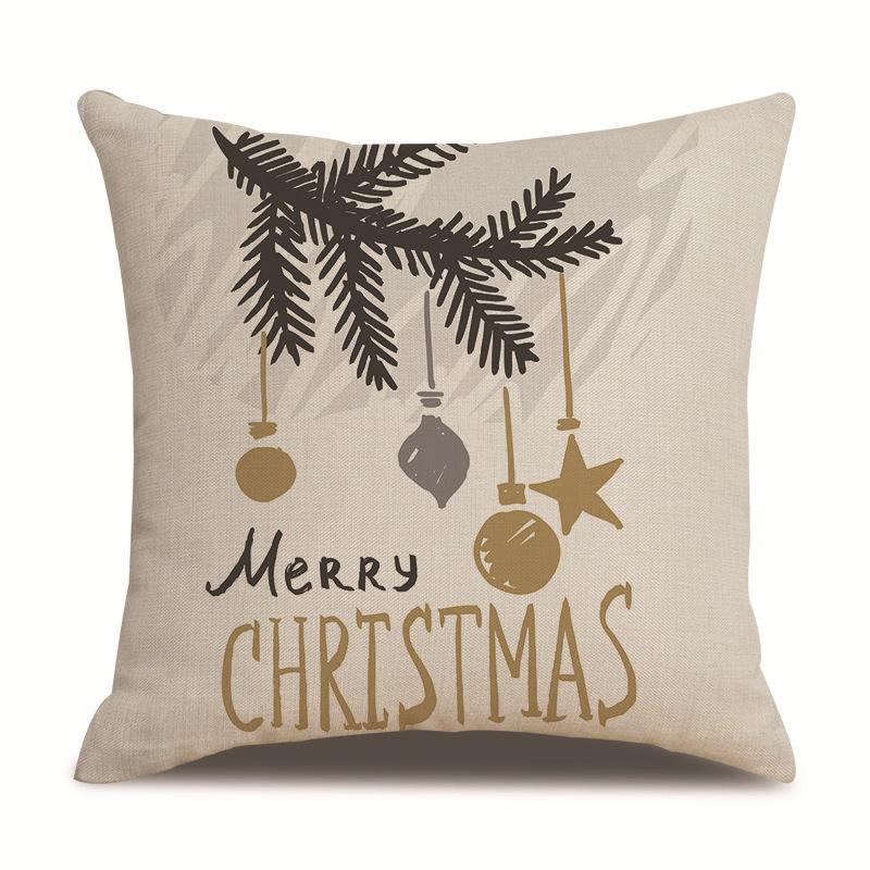 

Рождественская односторонняя наволочка для подушки, льняная наволочка для гостиной, наволочка для автомобильной подушки, наволочка для диванной подушки, прикроватная наволочка 45 * 45Cm without pillow core