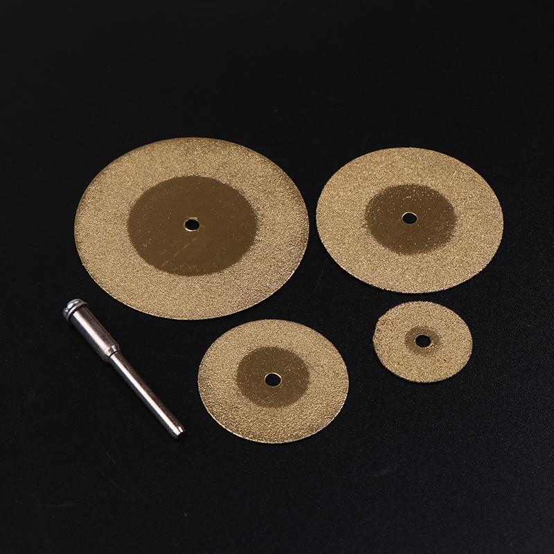 5Pcs 20/30/40/50Mm Diamond Cutting Disc For Rotary Tools Tin Coated Circular Saw Blade For Cutting Gemstone Glass Ceramic
