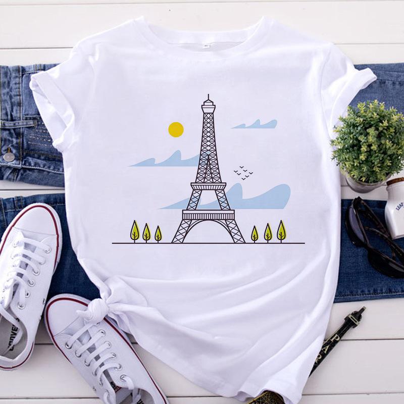 Summer Butterfly Flower Women's Printed Simple Letter Cute Pure Cotton Short Sleeved T-Shirts Women’s