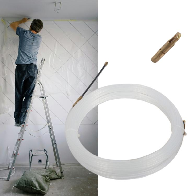 Upgrades Electrical Wire Threader,10M of Robusts 3mm Nylon Spirals 10M Nylon Retractable Line for Conduits Navigation