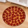 Funny Pizza Circular Carpet Living Room Rug Bedroom Decoration Anti Slip Mat Home Decoration Birthday Gift