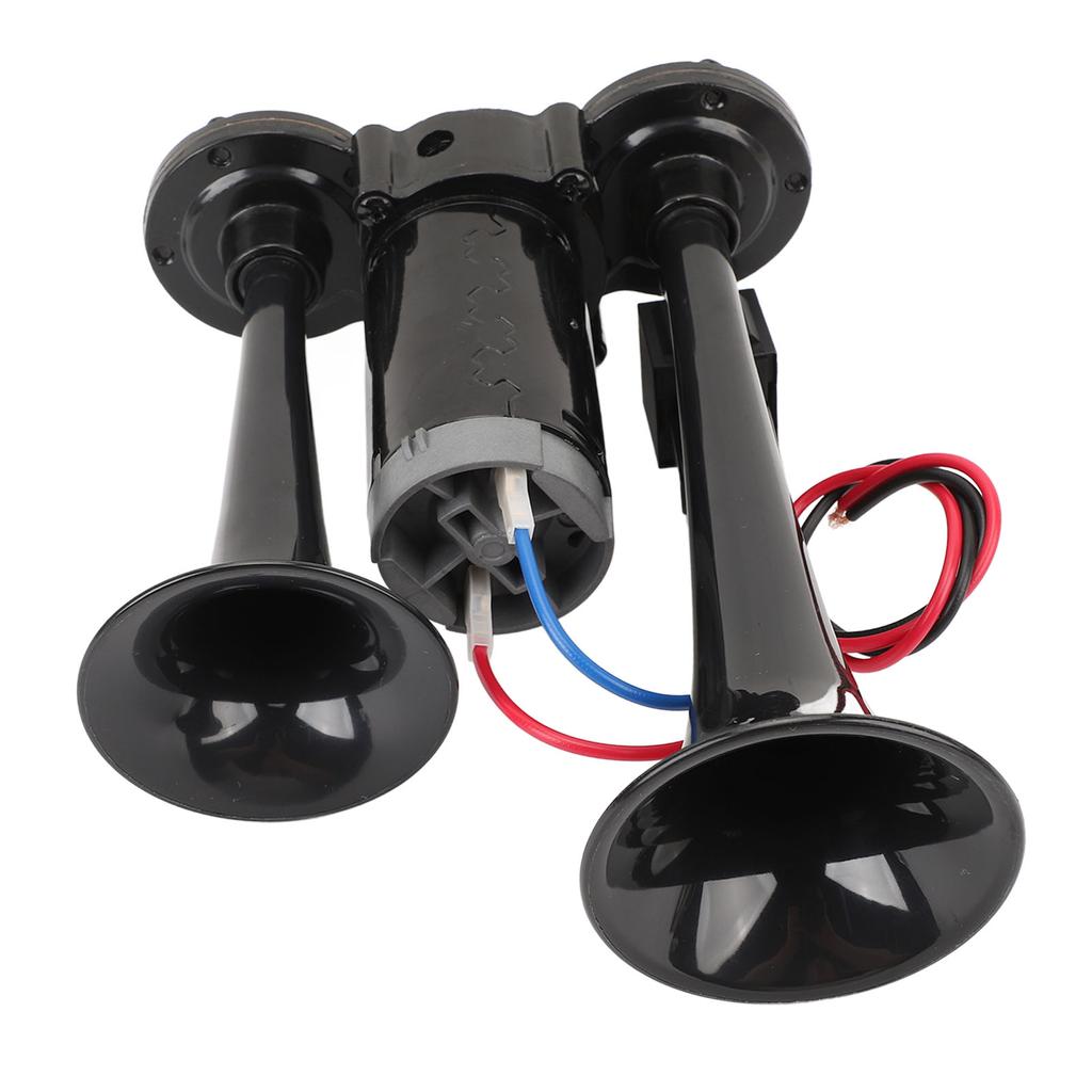 DC24V 130dB Dual Trumpet Horn Loud Sound Sturdy Easy Installation Dual Trumpet Air Horn for Truck Car Train Van Yacht