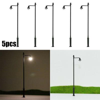 Lamp Lights Post Street 1:87 3.54\" 5pcs LED Building