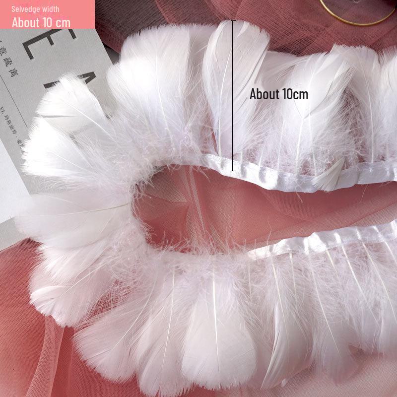 Colorful Goose Feather Strips for DIY Skirts, Shawls, Costumes, and Decorations