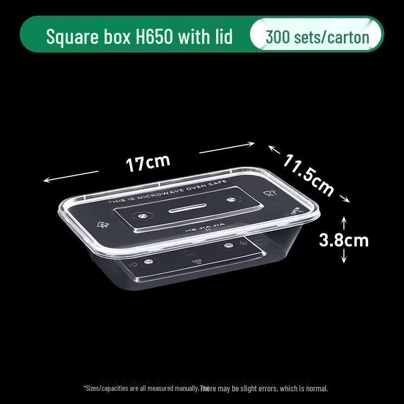 ZLIII Rectangular Transparent Disposable Food Containers