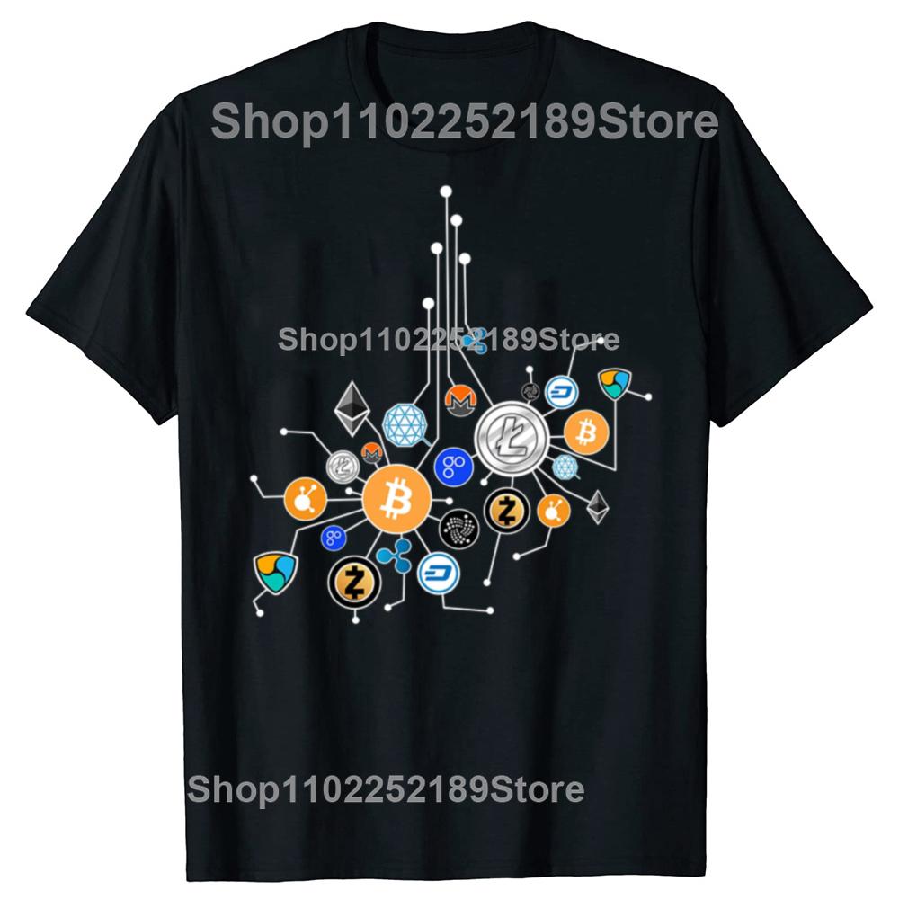 Funny Cryptocurrency Network Crypto Bitcoin T-shirts Men Women's Fashion Casual Tshirt 100% Cotton Loose Oversized T Shirt