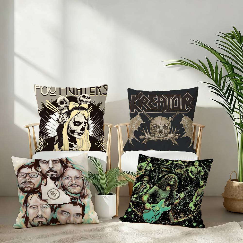 Rock Band-F-Foos Fighters Pillow Case Plush Fabric Soft Pillowcase Double Sided Print Cushion Cover Household Gifts
