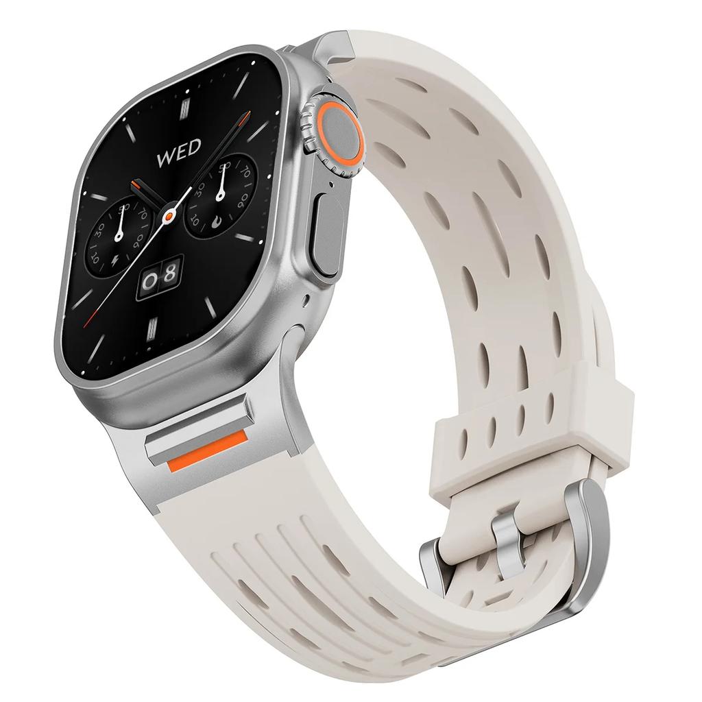 3 Style New Sport Band For Iwatch Ultra 3/2 49mm 42 44 45 46mm Silicone Strap For Apple Watch Series 11 10 9 8 7 6 SE3 Bracelet