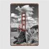 Golden Gate Bridge Metallschild Wanddekoration Druck Kino Wohnzimmer Club Bar Blechschild Poster